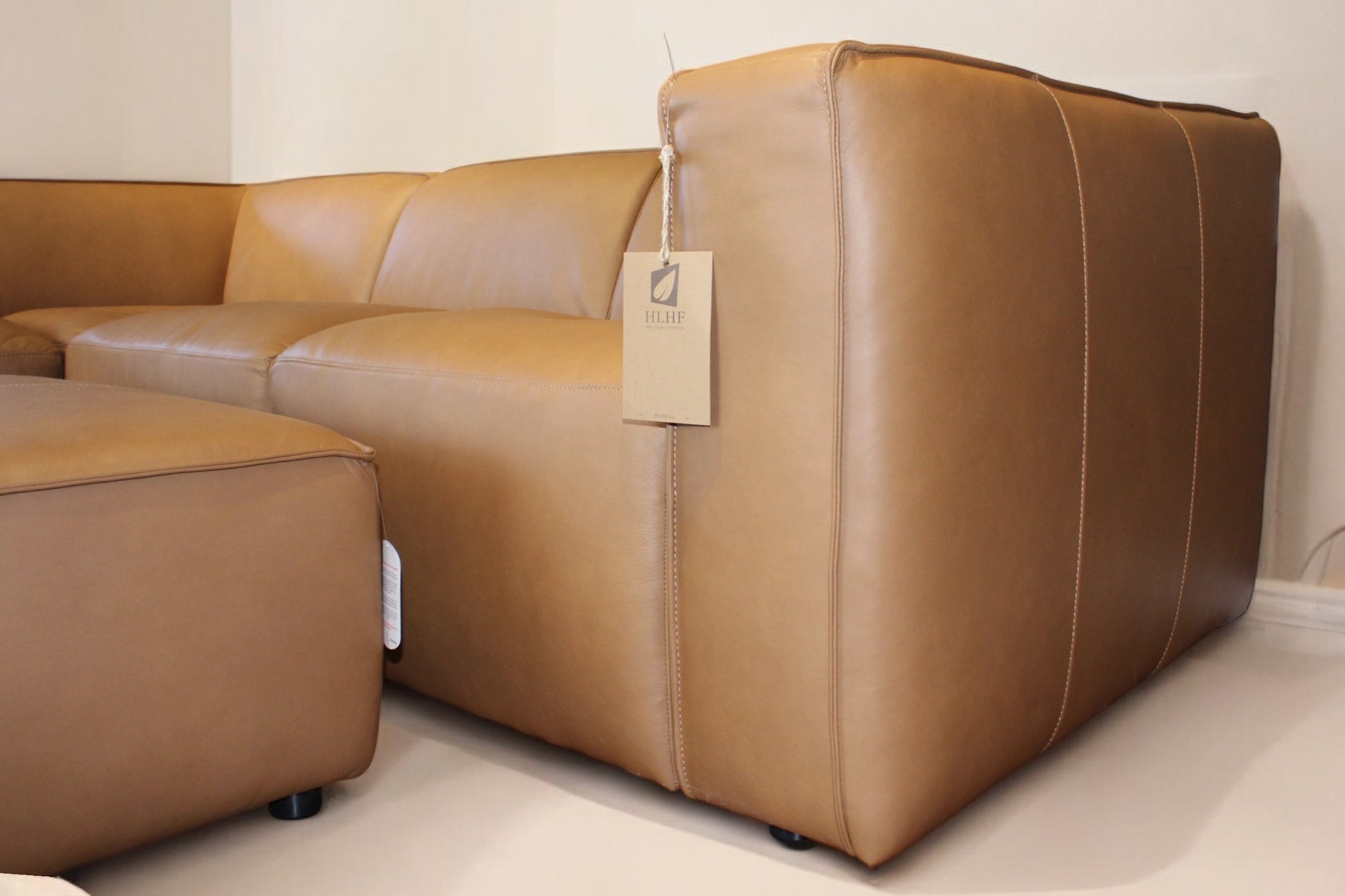 HLHF Oslo Antelope Leather Sectional Living Furniture Store Burlington Ontario Near Me 