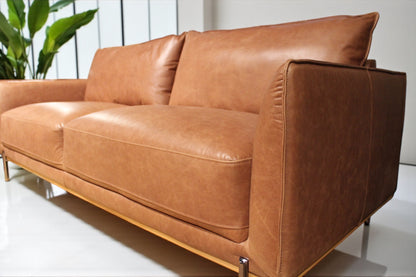 HLHF Club Leather Sofa - Whiskey Living Furniture Store Burlington Ontario Near Me 