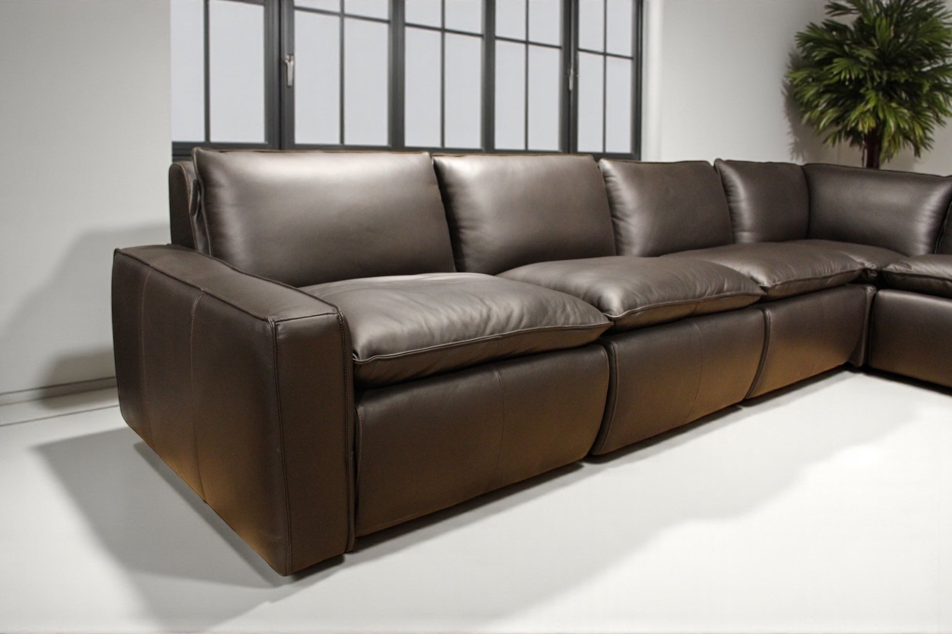 HLHF Oslo Mountain Leather Sectional Living Furniture Store Burlington Ontario Near Me 