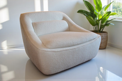 HLHF Amara Pearl Boucle Swivel Chair Accent Chairs, New Arrivals Furniture Store Burlington Ontario Near Me 