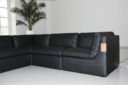 HLHF Volcano Gunpowder Leather Sectional Living Furniture Store Burlington Ontario Near Me 