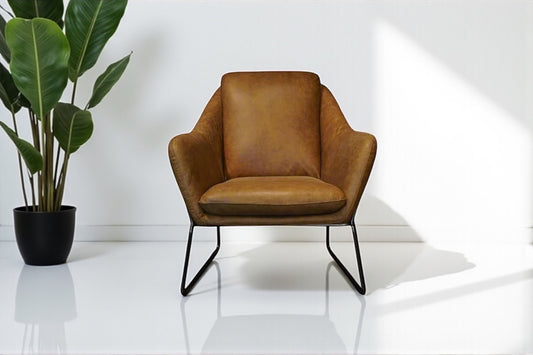 HLHF Isabella Accent Chair - Whiskey Leather Accent Chairs, Living Furniture Store Burlington Ontario Near Me 