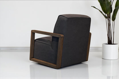 HLHF A997 Turner Canvas Swivel Chair - Grey Accent Chairs, Living Furniture Store Burlington Ontario Near Me 