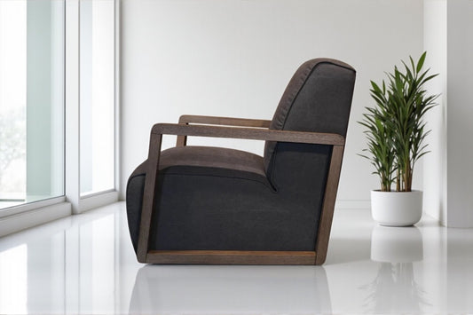 HLHF A997 Turner Canvas Swivel Chair - Grey Accent Chairs, Living Furniture Store Burlington Ontario Near Me 