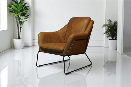 HLHF Isabella Accent Chair - Whiskey Leather Accent Chairs, Living Furniture Store Burlington Ontario Near Me 