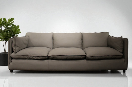 HLHF Istanbul Grey Leather Sofa Living Furniture Store Burlington Ontario Near Me 