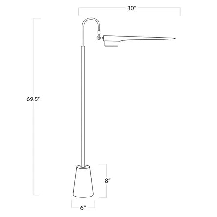 HLHF Raven Floor Lamp (141017) Lighting Furniture Store Burlington Ontario Near Me 