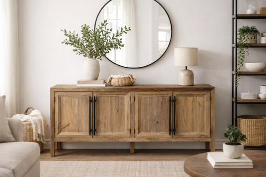 HLHF Colony 4 Door Console - Black & White Occasional, Sideboards & Buffets Furniture Store Burlington Ontario Near Me 