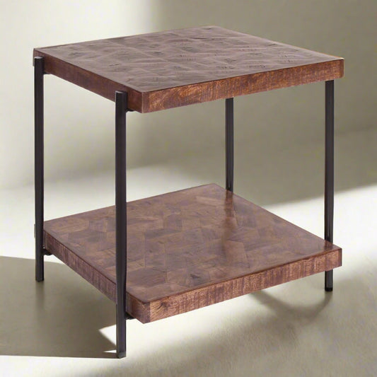 HLHF Carter 2521 Hex Inlay End Table Living, Occasional Furniture Store Burlington Ontario Near Me 