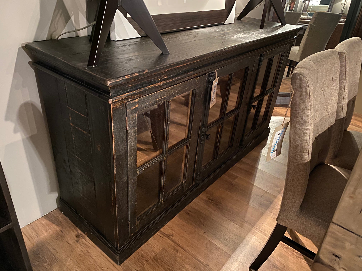 Sideboard Solid Wood Top Grain Leather Furniture in Burlington Ontario