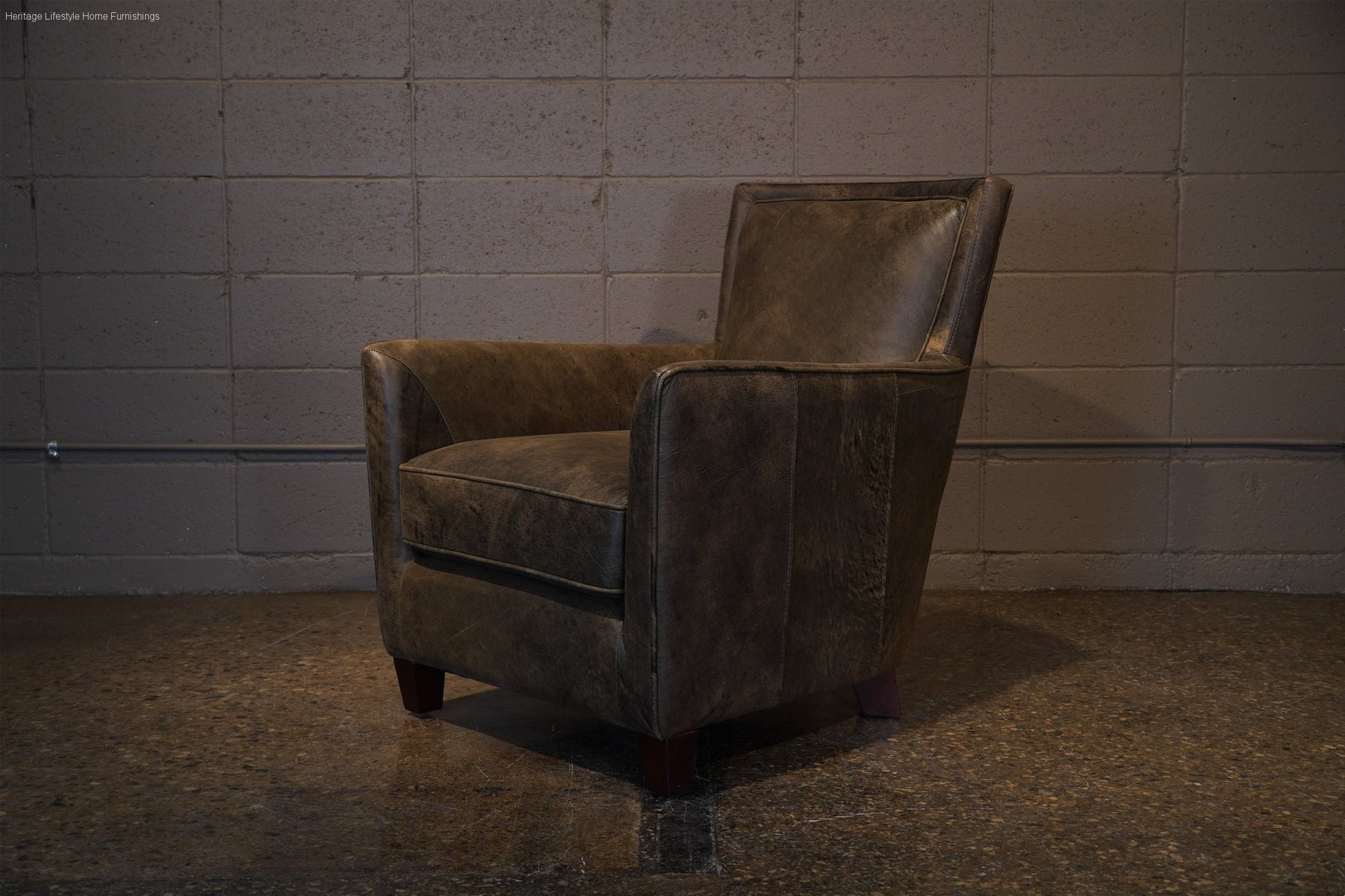 HLHF Brown Leather Accent Chair Accent Chairs, Living Furniture Store Burlington Ontario Near Me 