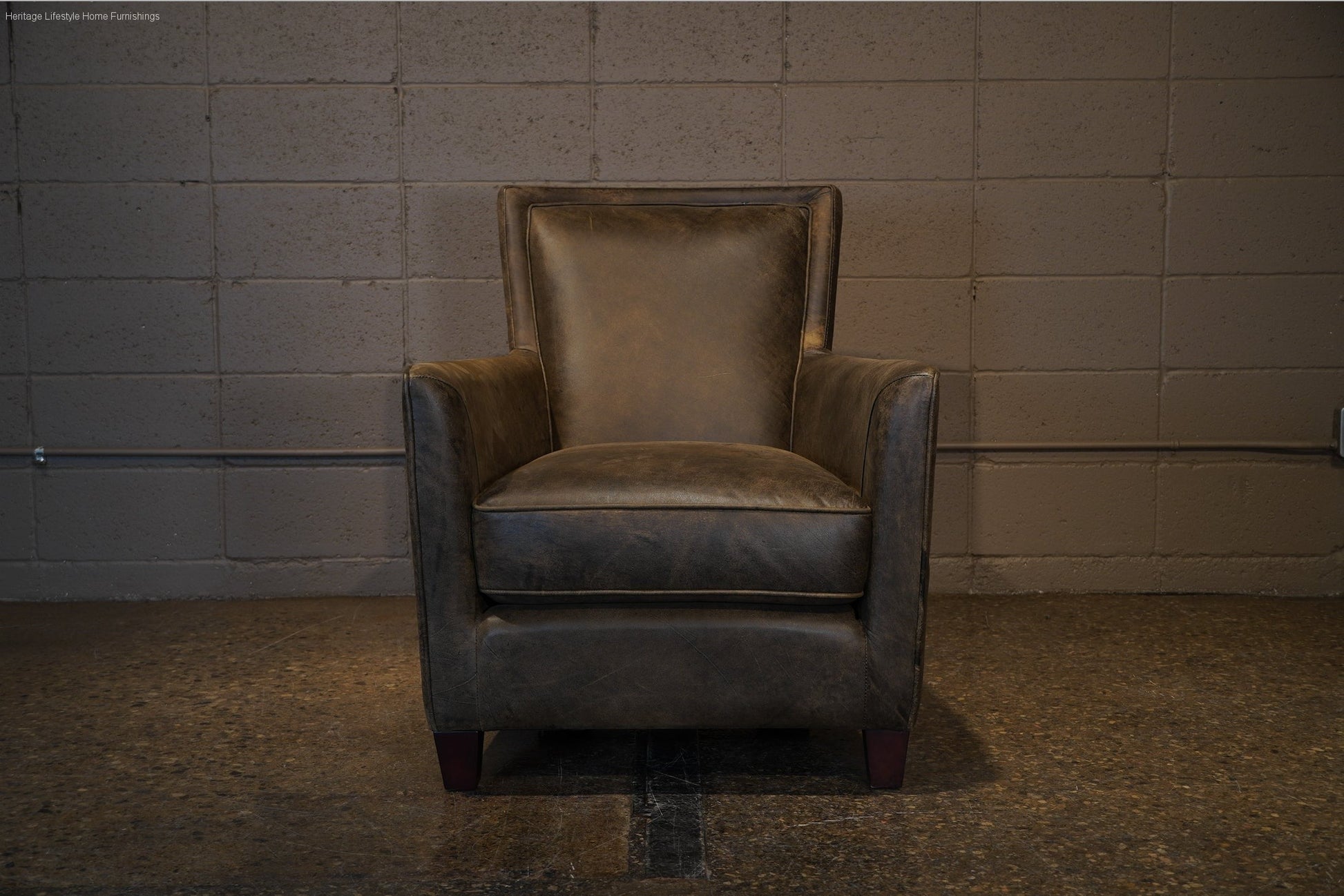 HLHF Brown Leather Accent Chair Accent Chairs, Living Furniture Store Burlington Ontario Near Me 