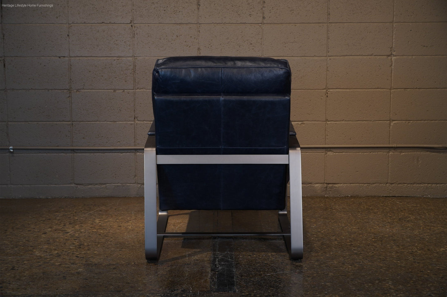 A1061-1(2A) Leather Accent Chair - Navy Furniture Stores Burlington Ontario Near Me HLHF