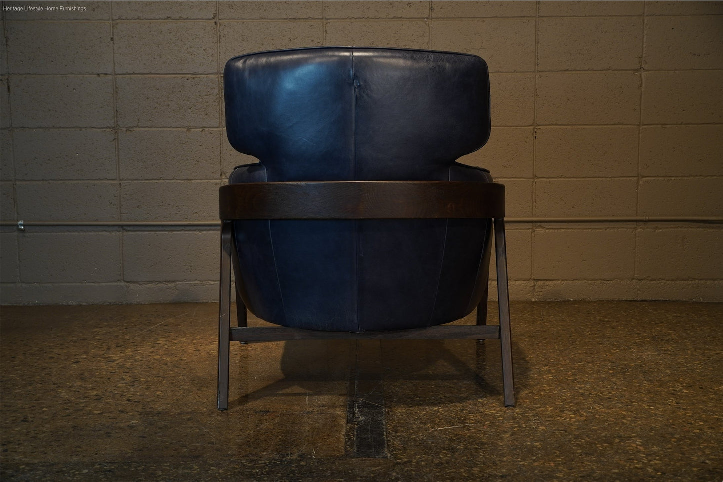 A993-1(2A) Leather Accent Chair - Navy Furniture Stores Burlington Ontario Near Me HLHF