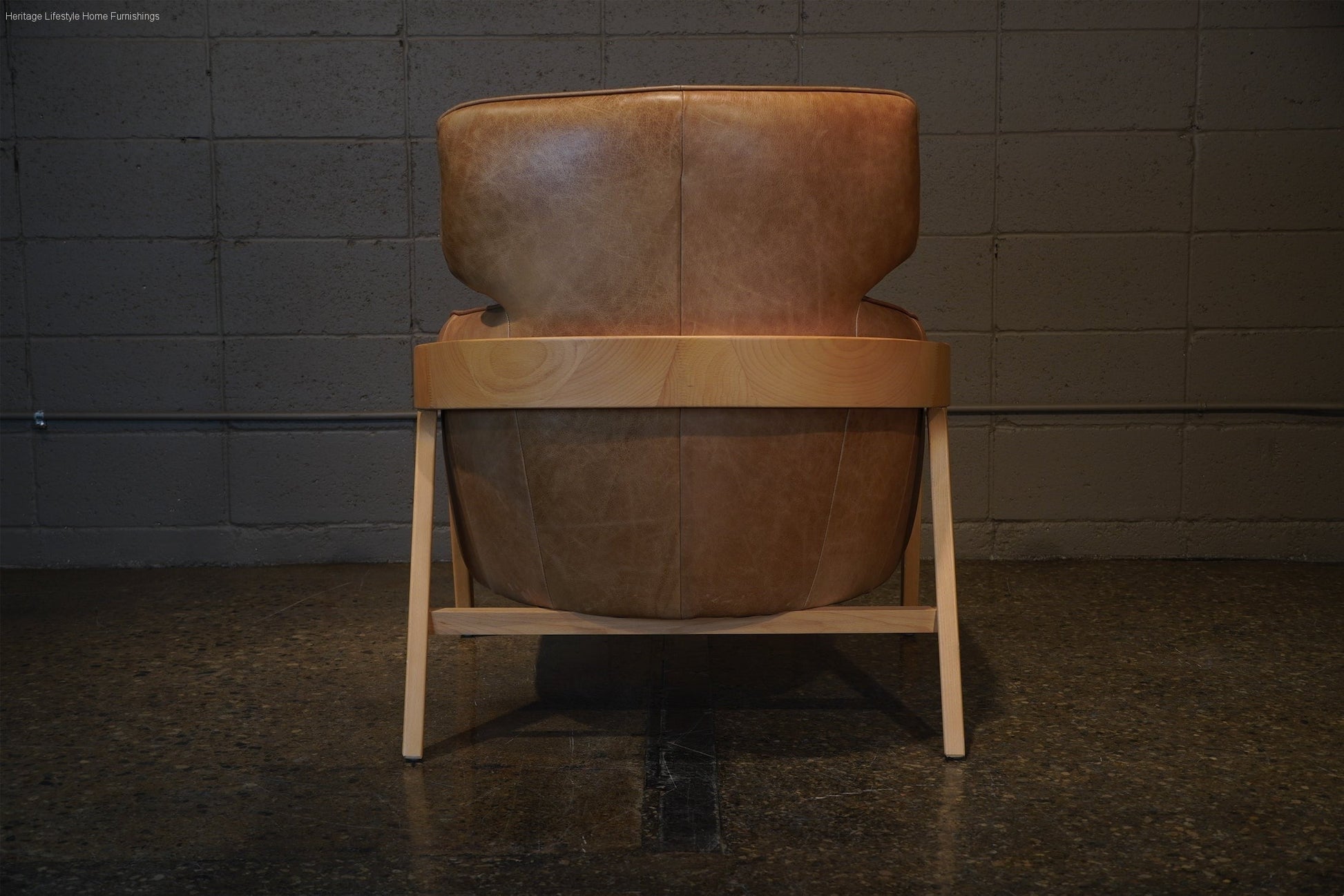 HLHF A993-1(2A) Leather Accent Chair - Whiskey Accent Chairs, Living Furniture Store Burlington Ontario Near Me 