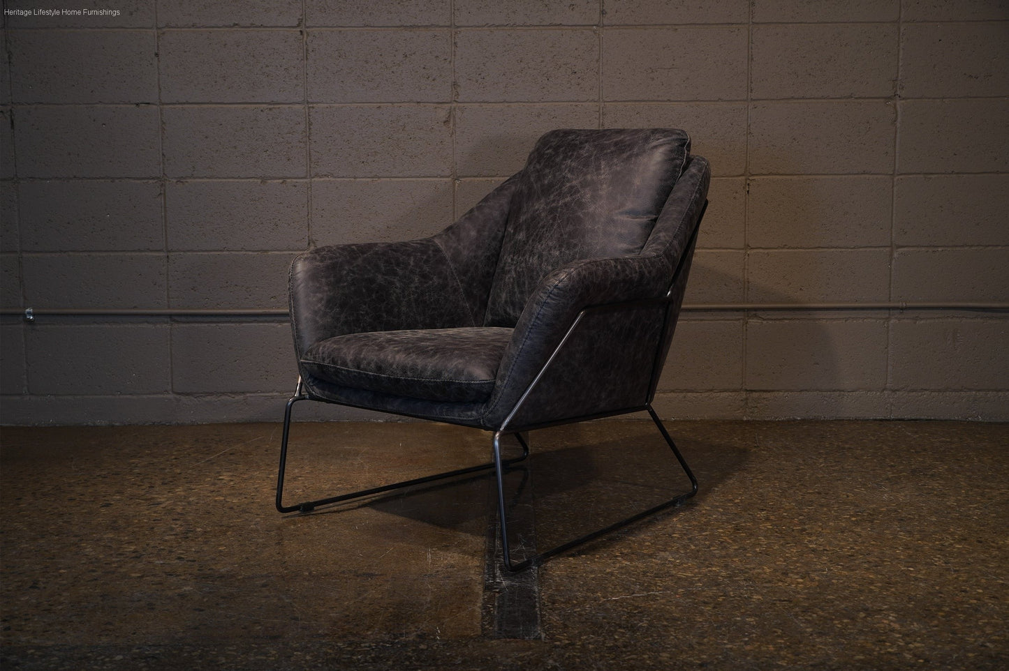 HLHF Isabella Accent Chair - Ebony Leather Accent Chair Accent Chairs, Living HLHFBurlington Ontario Near Me 