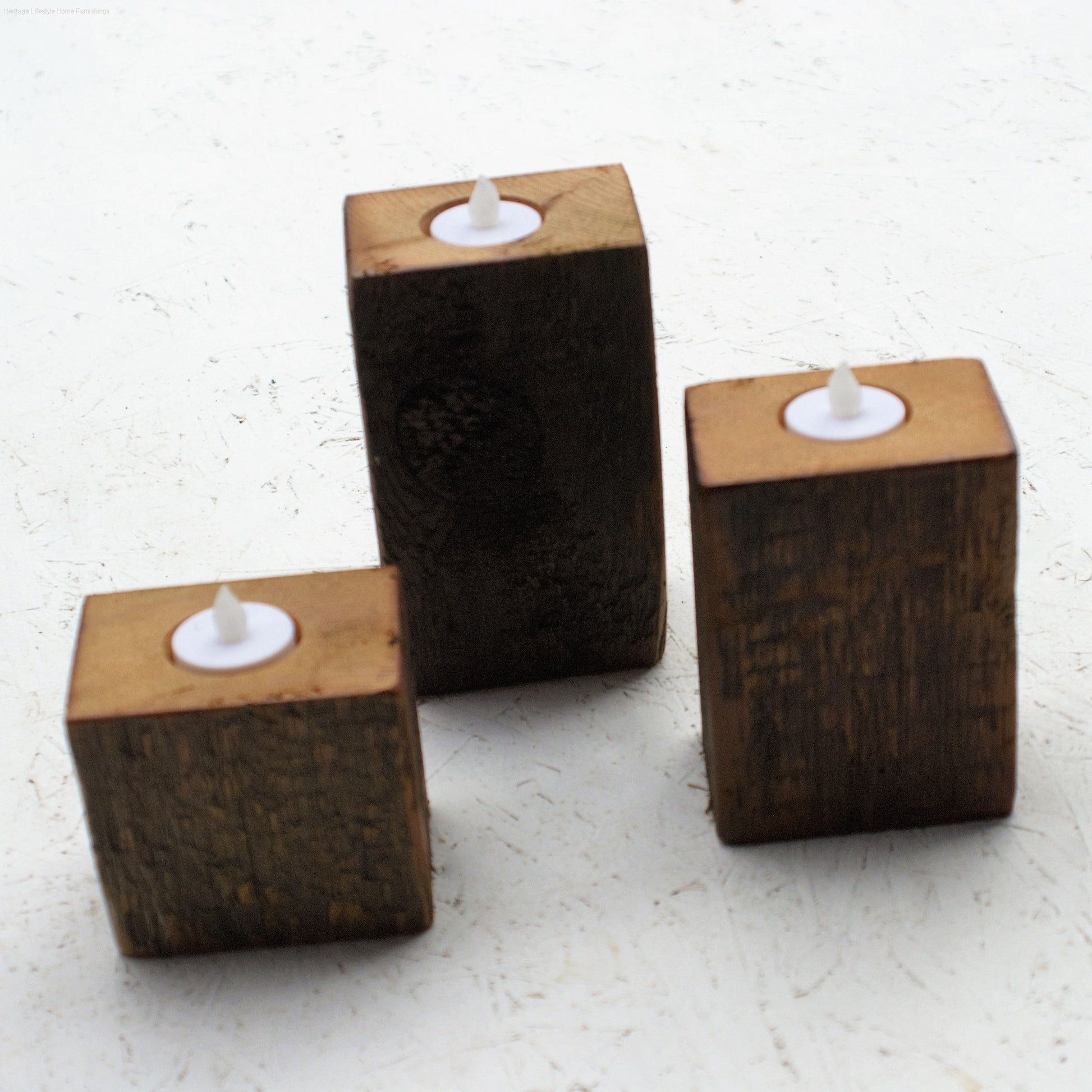 Accessories - Wood Candle Holders