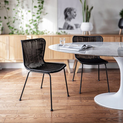HLHF Flute Marble Dining Table Dining Furniture Store Burlington Ontario Near Me 