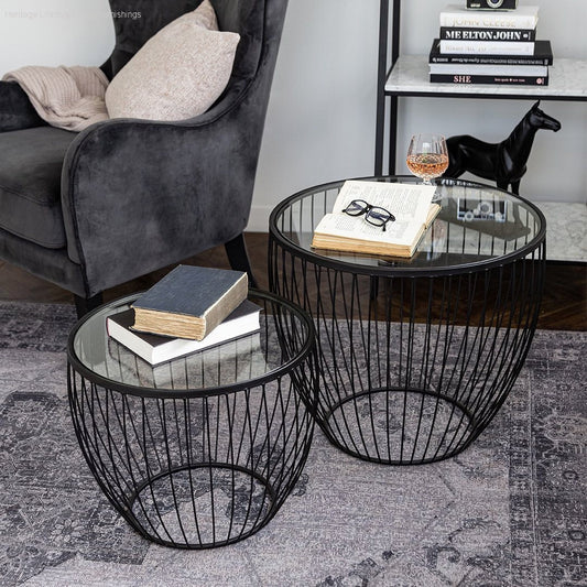 HLHF Cyclone Accent Table Set - Black Occasional Furniture Store Burlington Ontario Near Me 
