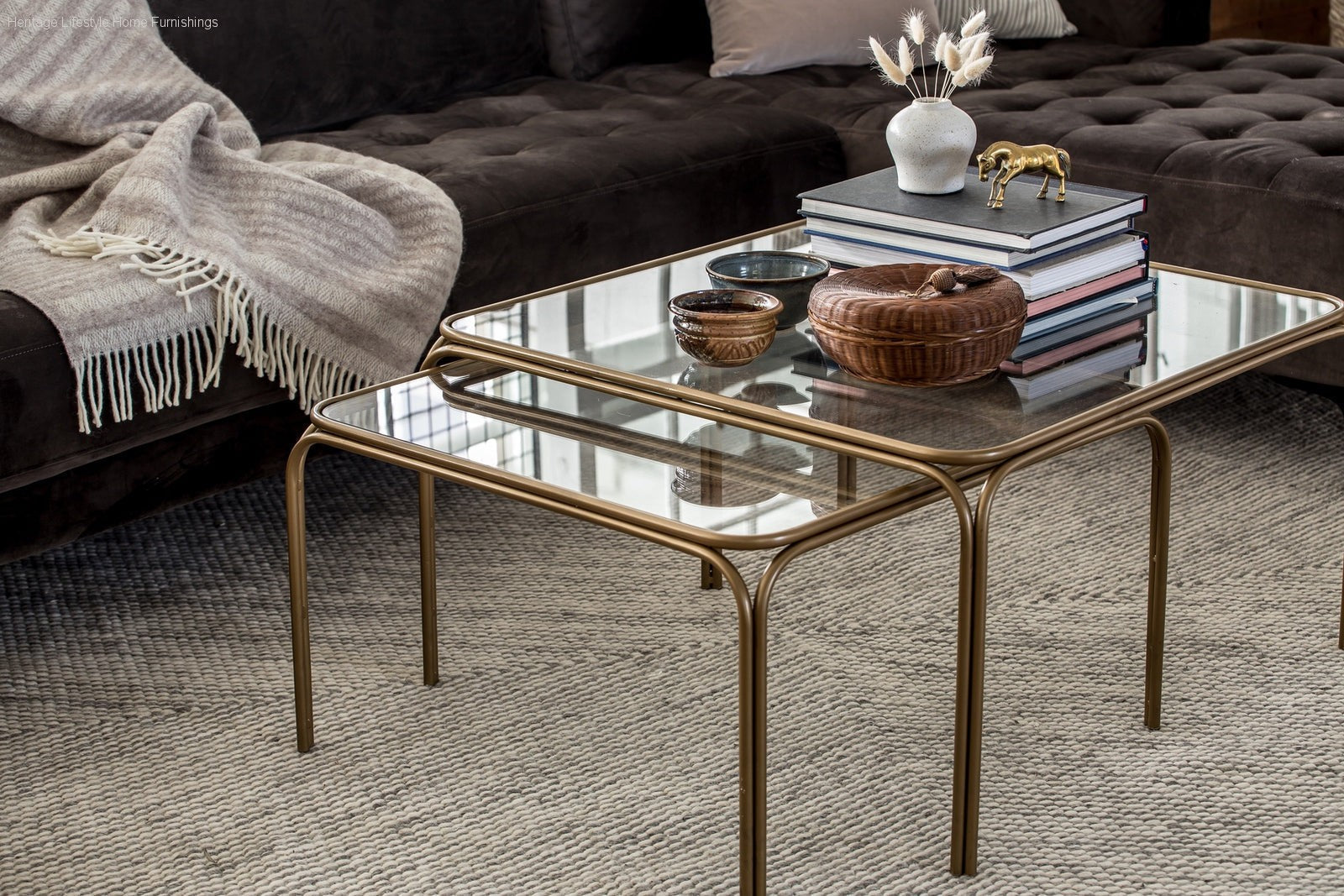 HLHF Deco Coffee Table - Gold Living, Occasional Furniture Store Burlington Ontario Near Me 