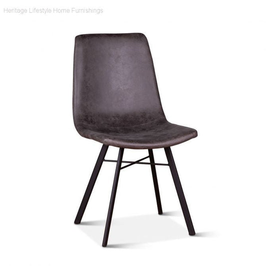 Side Chair - Sam Dining Chair - Charcoal Coated Fabric