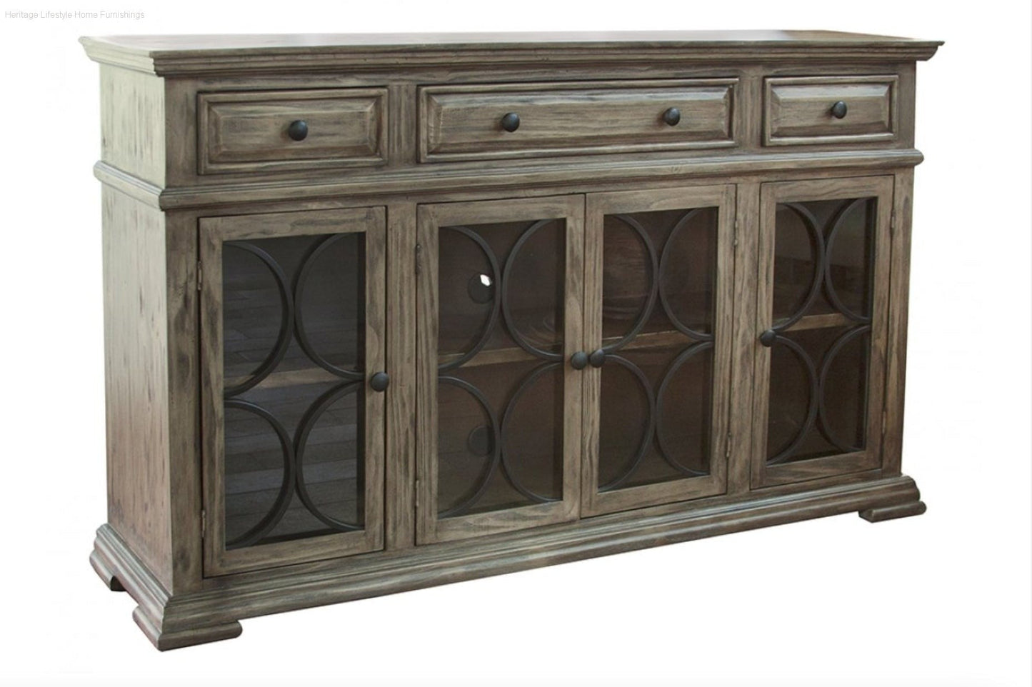 Solid Pine Grey Wash Sideboard Buffet Furniture Stores