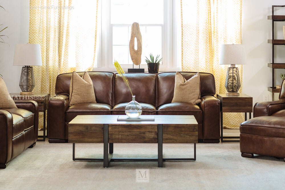 sienna designs leather sofa in stallone greystone