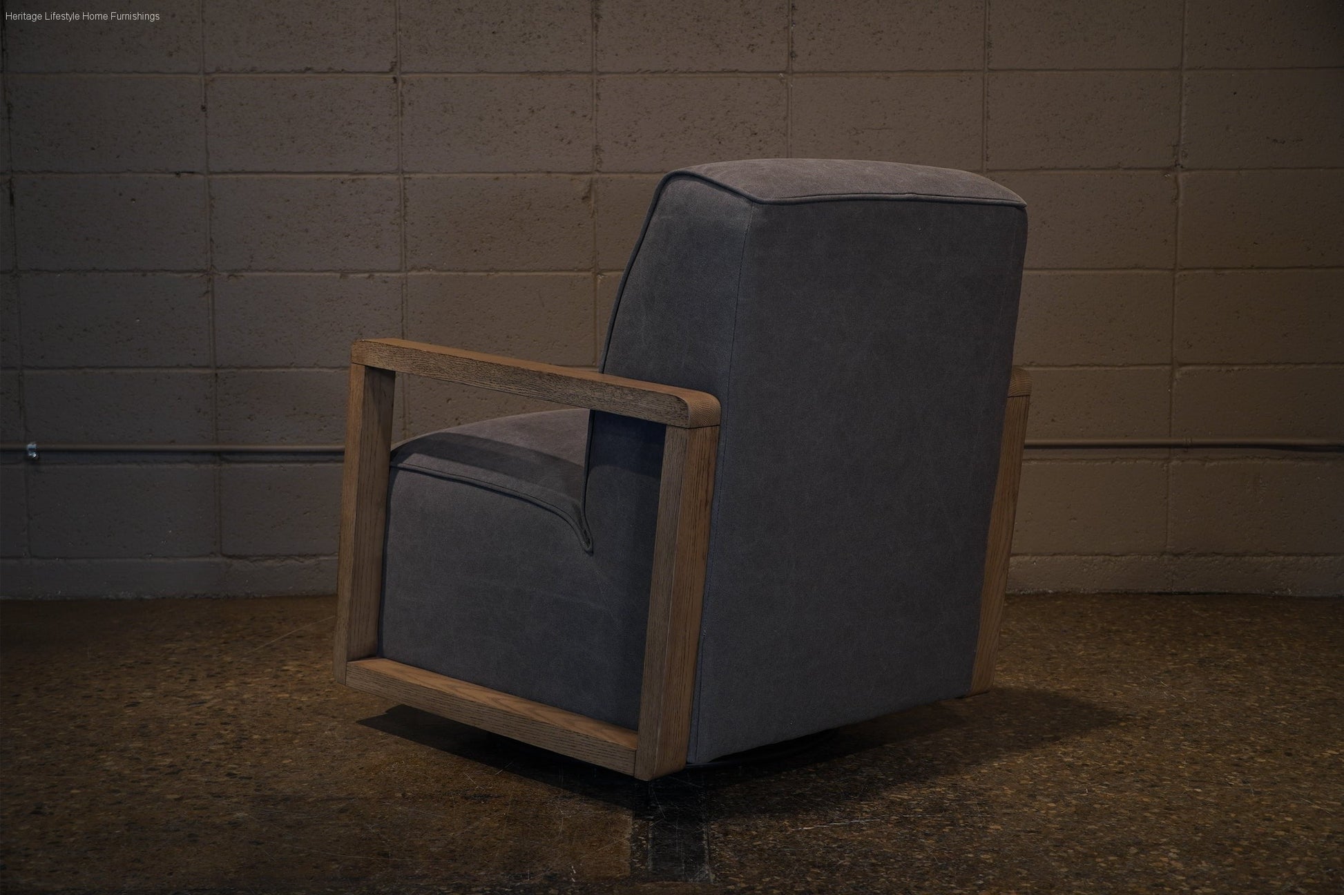 A997-1(2A) Swivel Chair - Canvas Grey Furniture Stores Burlington Ontario Near Me HLHF