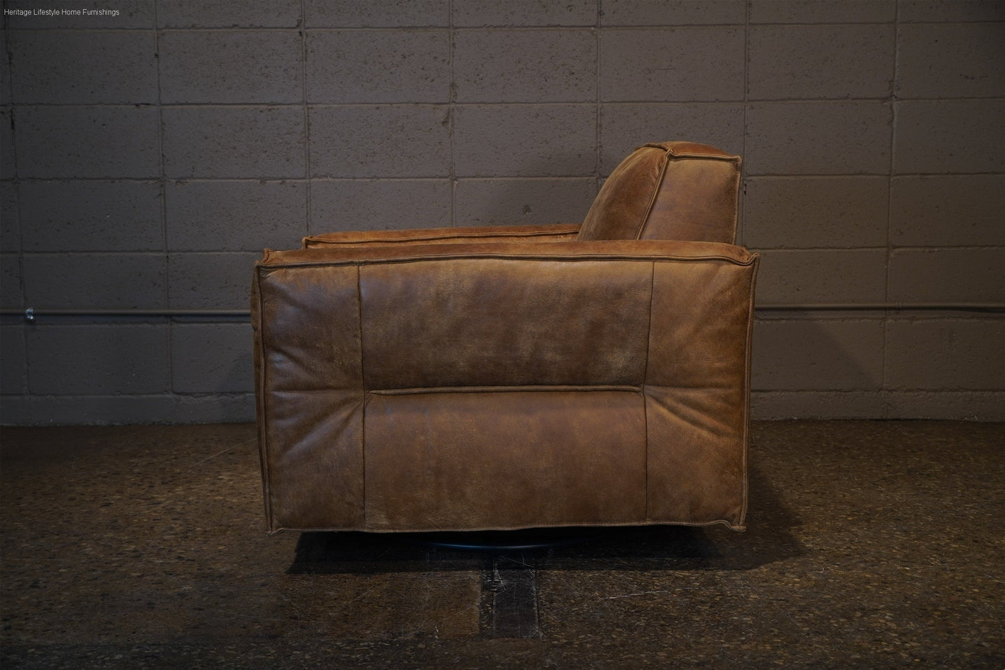 Bonanza Saddle Leather Swivel Chair Furniture Stores Burlington Ontario Near Me HLHF